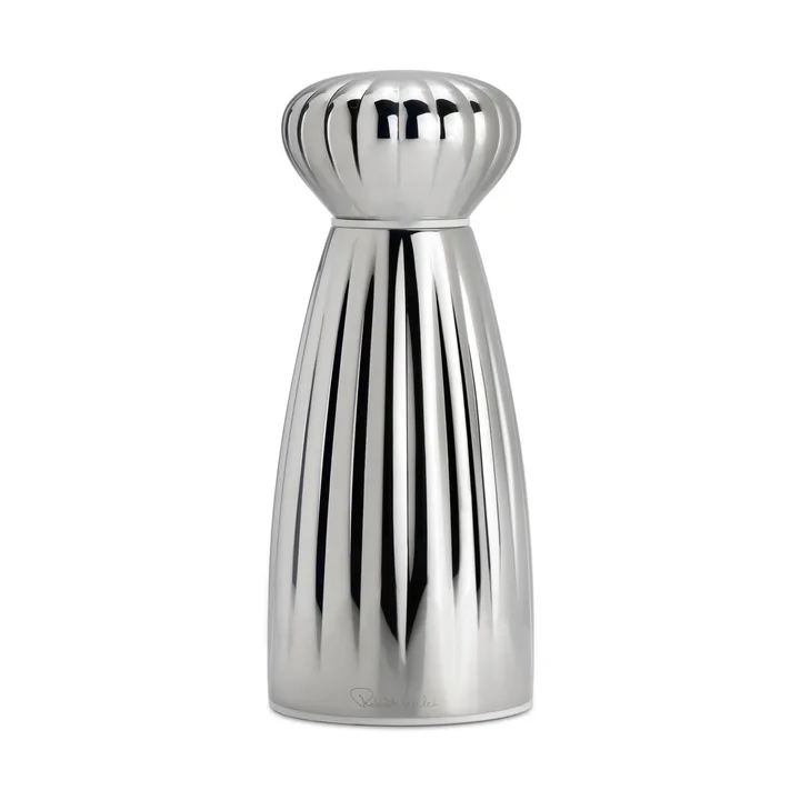 Palm bright salt grinder stainless steel 16.8 cm - White - Robert Welch