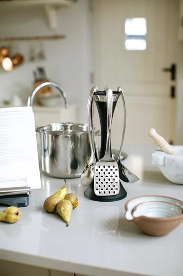 Robert Welch Signature kitchen utensil rack 6 piece set - Black - Robert Welch