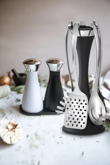 Robert Welch Signature kitchen utensil rack 6 piece set - Black - Robert Welch