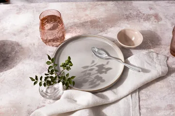 Sandstone dessert spoon smooth - Stainless steel - Robert Welch