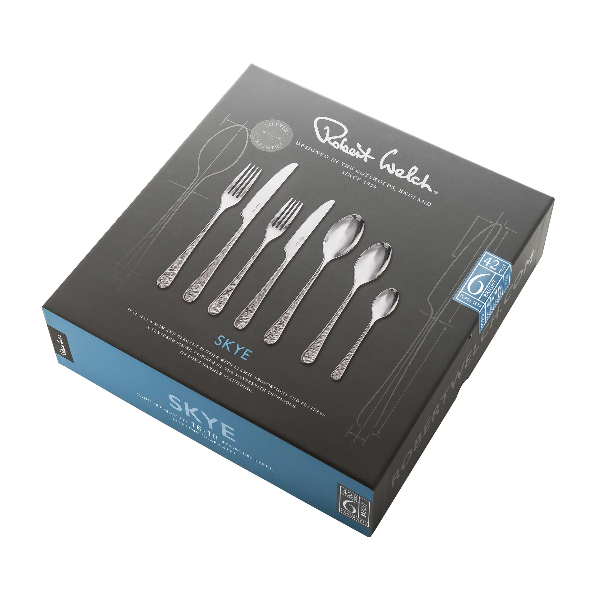 Skye Bright cutlery 42 pieces, stainless steel Robert Welch