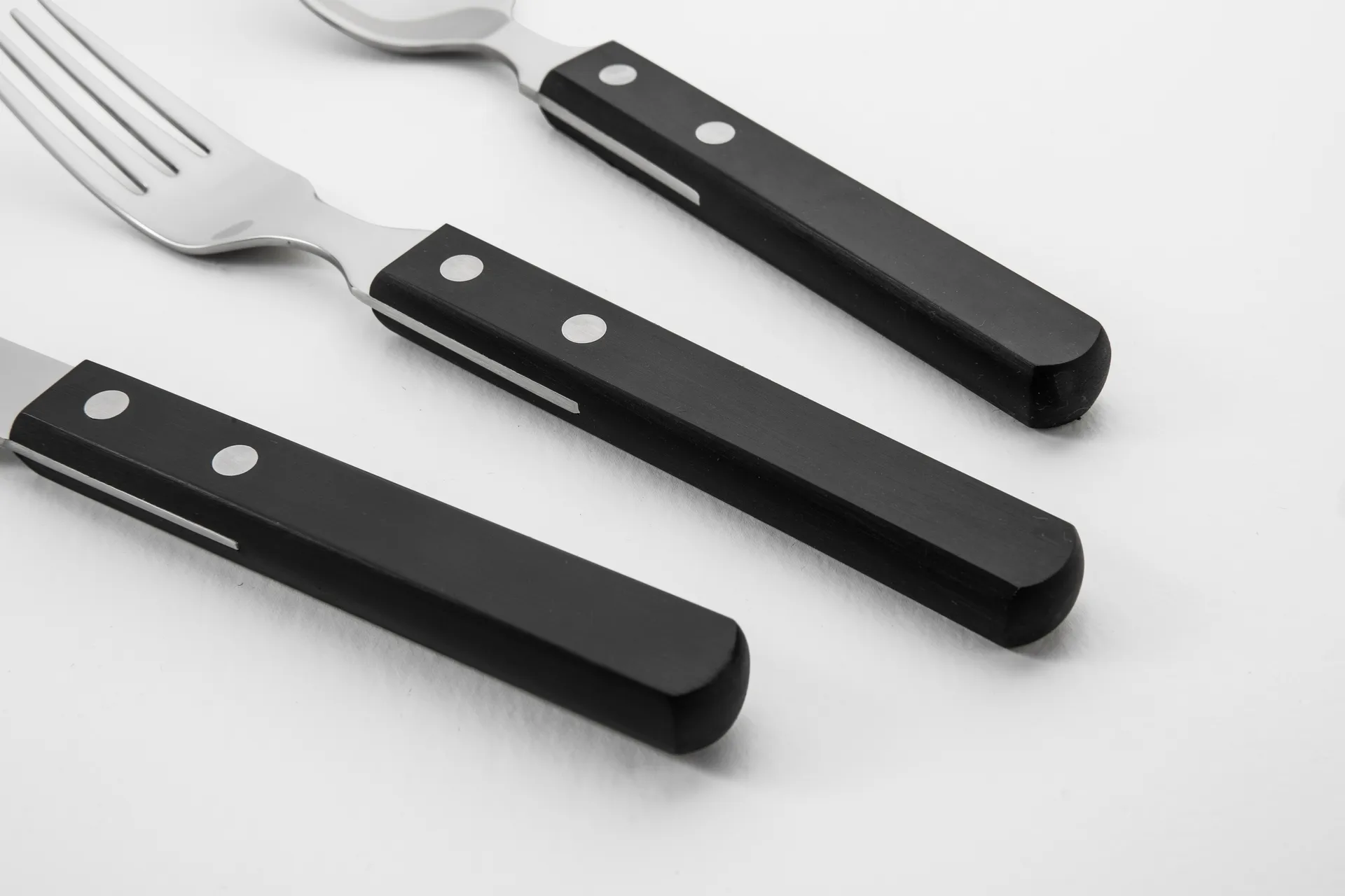 Trattoria cutlery set 56 pieces, Black Robert Welch