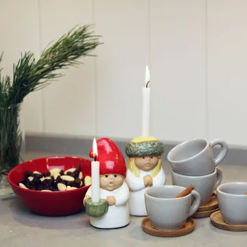 Adventsbarn Lucia figurine - white-green - Rörstrand