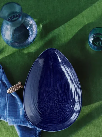 Blue Fire serving platter - Blue, 20x29 cm - Rörstrand