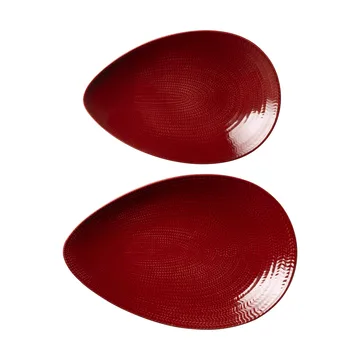 Blue Fire serving platter - Red, 24x35 cm - Rörstrand
