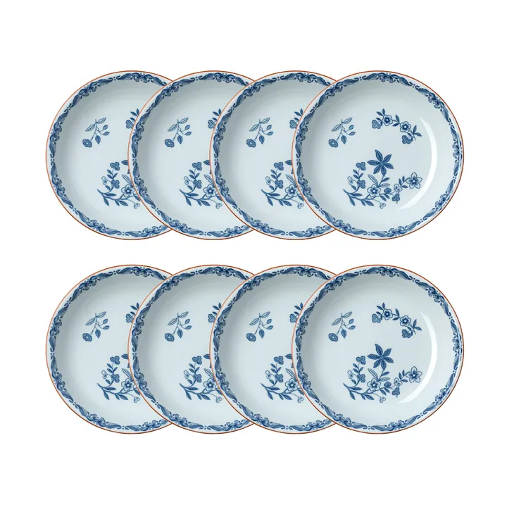 Ostindia deep plate Ø22 cm 8-pack – Blue - Rörstrand