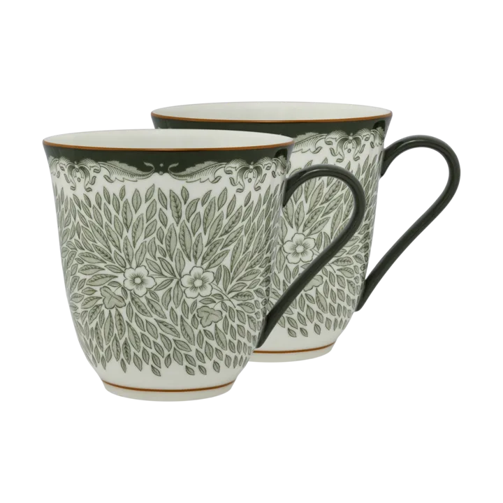 Ostindia Floris mug 30 cl2-pack - Green
 - Rörstrand