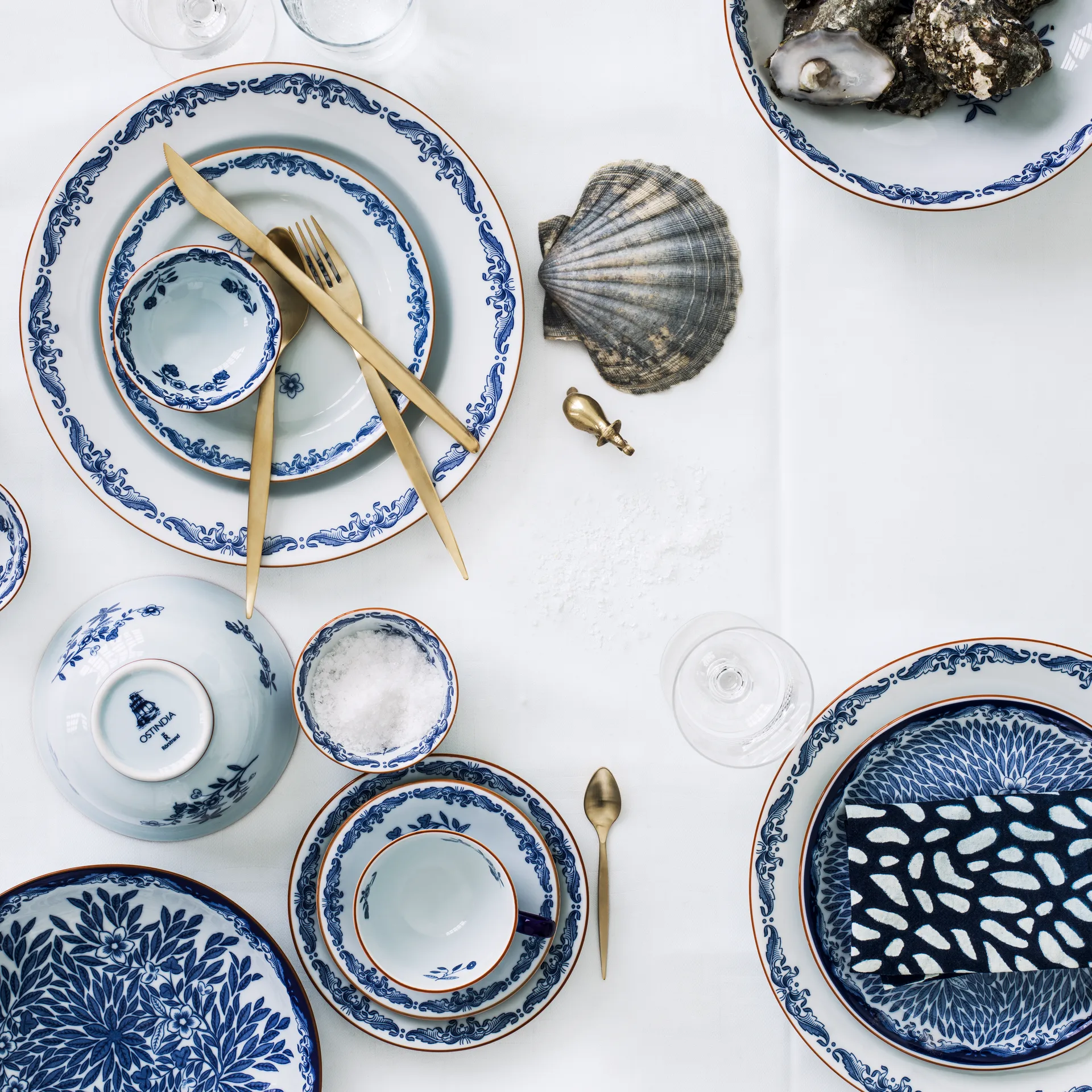 Ostindia plate, Blue, Ø21 cm Rörstrand