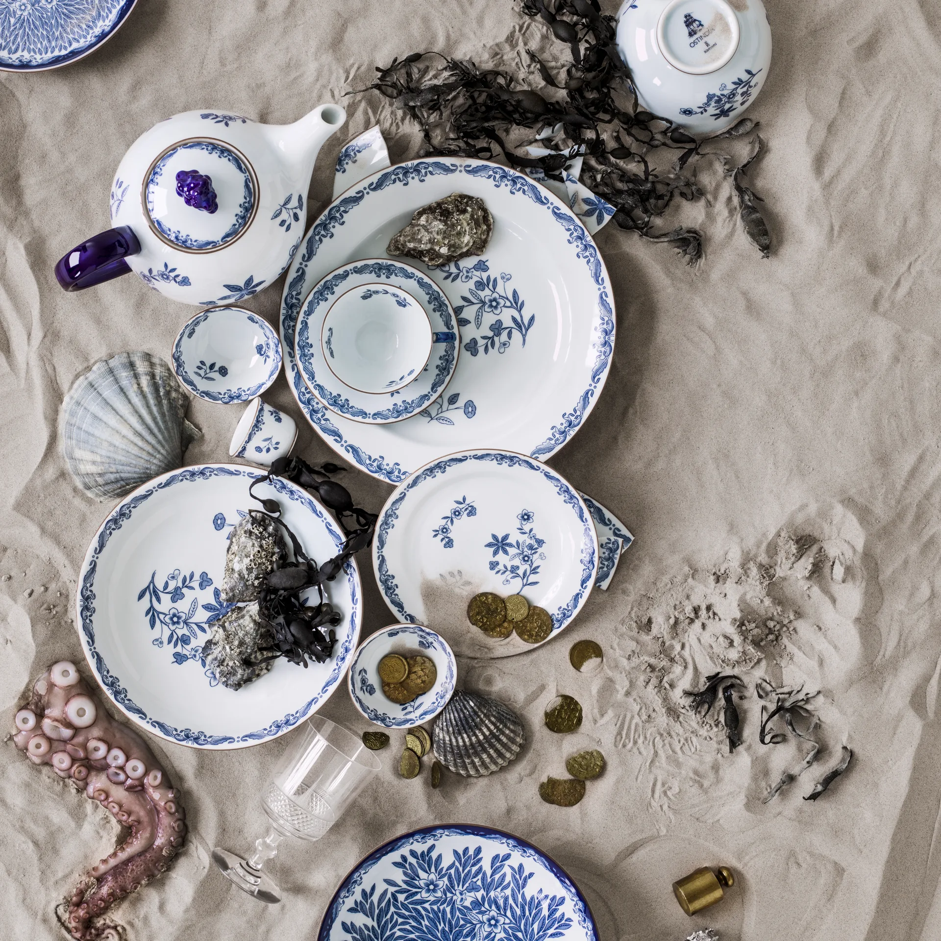 Ostindia plate, Blue, Ø21 cm Rörstrand