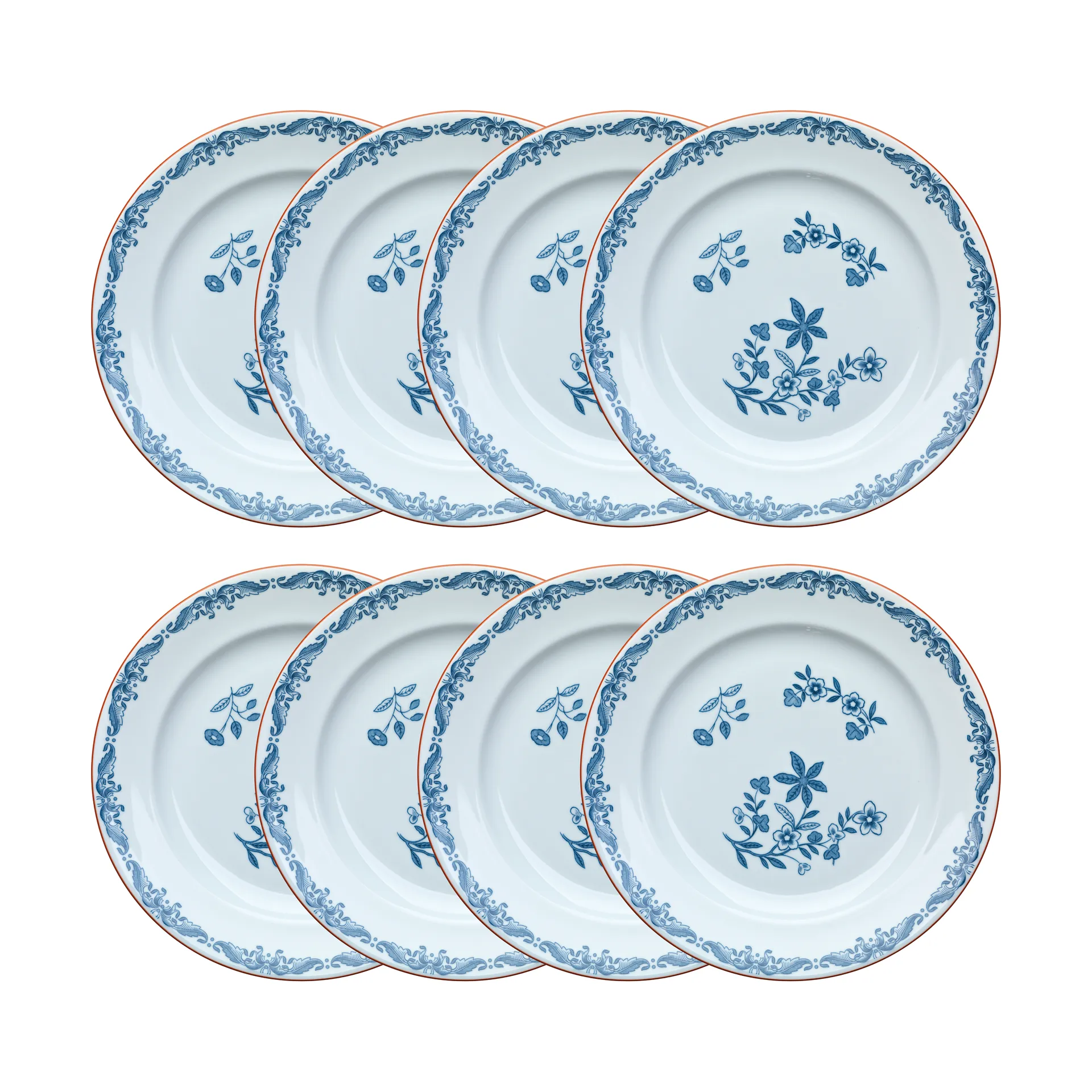 Ostindia side plate Ø18 cm 8-pack – Blue,  Rörstrand