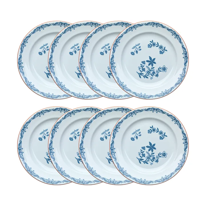 Ostindia side plate Ø18 cm 8-pack – Blue - Rörstrand