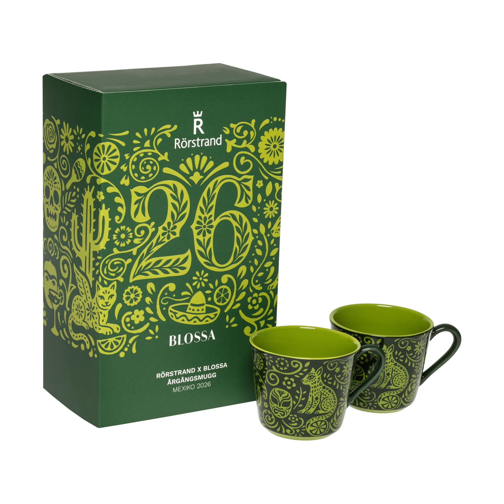 Rörstrand Blossa cup, Green, 14 cl, 2-pack Rörstrand