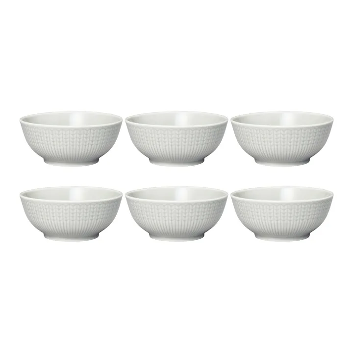 Swedish Grace bowl small 6-pack Mist (grey) - Rörstrand