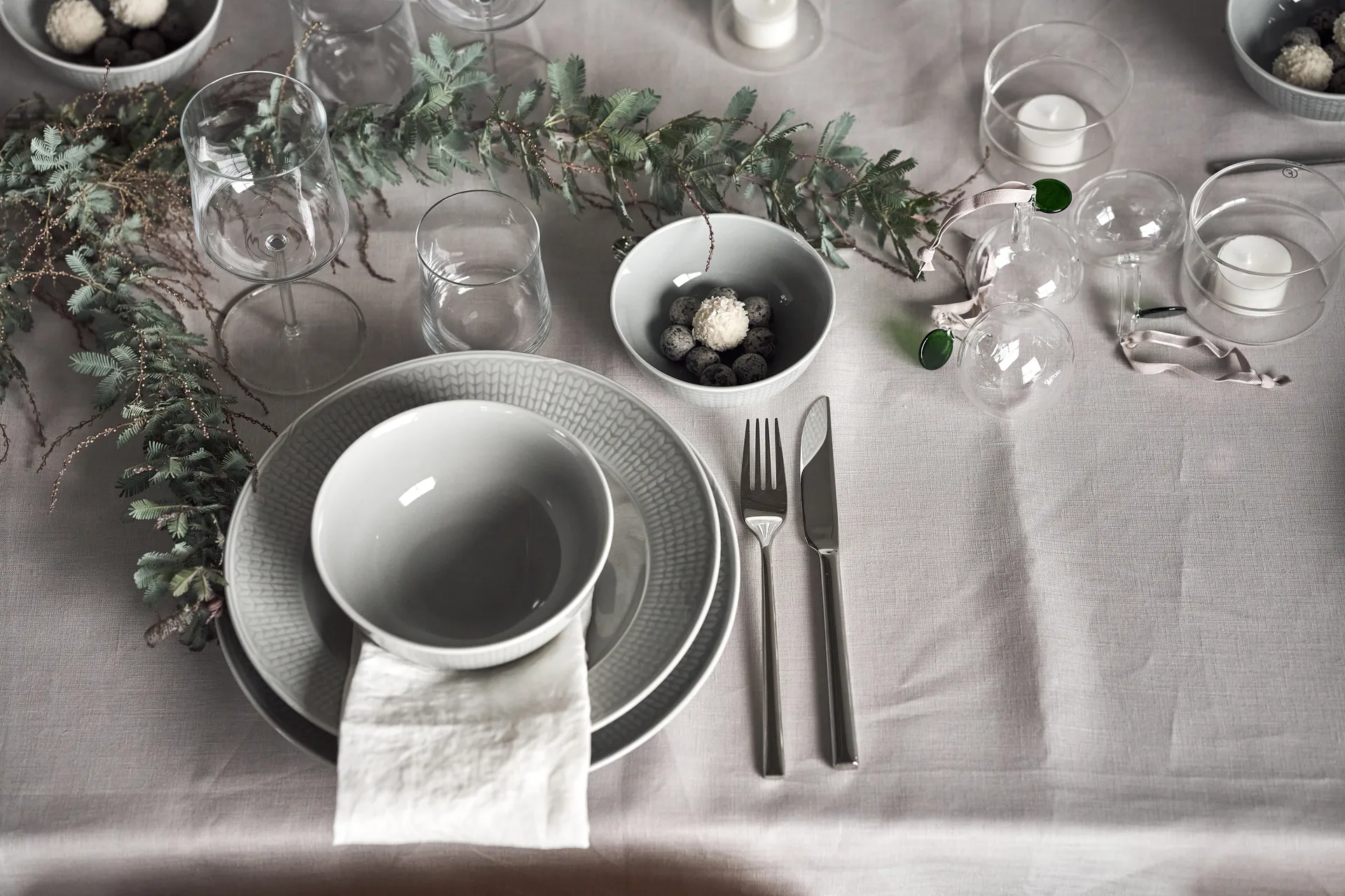 Swedish Grace bowl small 6-pack Mist (grey),  Rörstrand