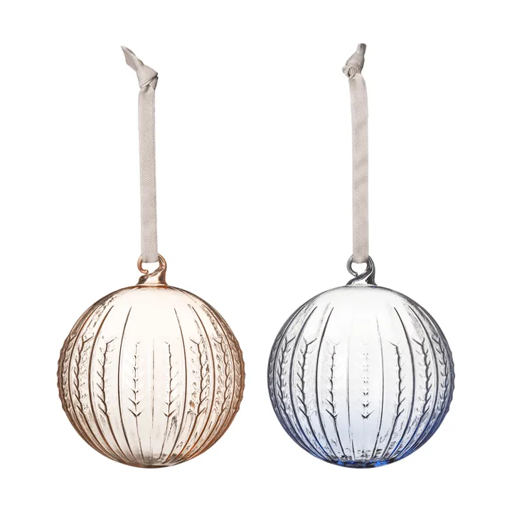 Swedish Grace Christmas bauble - Jubilee blue, 2-pack - Rörstrand