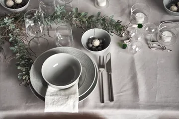 Swedish Grace deep plate 25 cm 6-pack Mist(grey) - Rörstrand