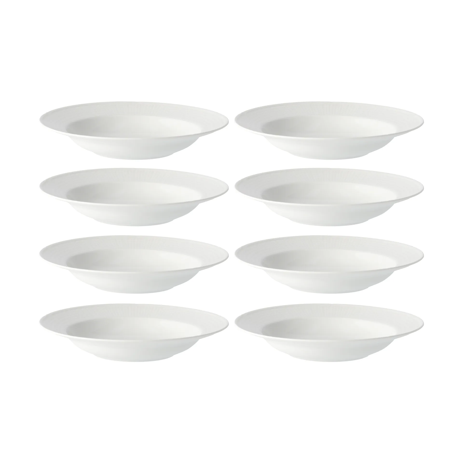 Swedish Grace deep plate Ø25 cm 8-pack - Snow (white),  Rörstrand