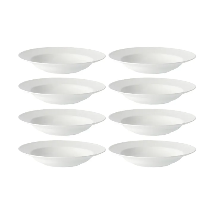 Swedish Grace deep plate Ø25 cm 8-pack - Snow (white) - Rörstrand