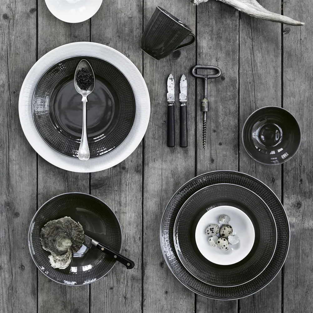 Swedish Grace deep plate Ø25 cm, stone (dark grey) Rörstrand