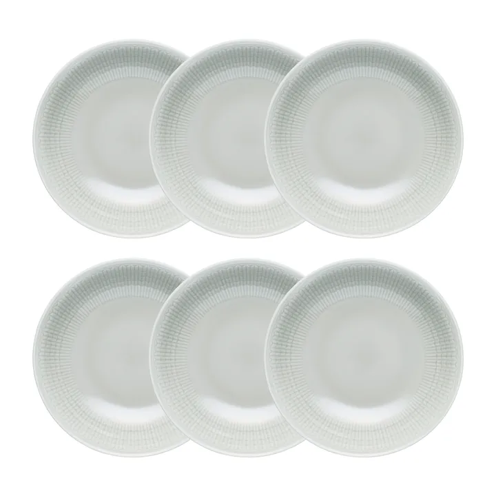 Swedish Grace deep plate 6-pack Mist (grey) - Rörstrand