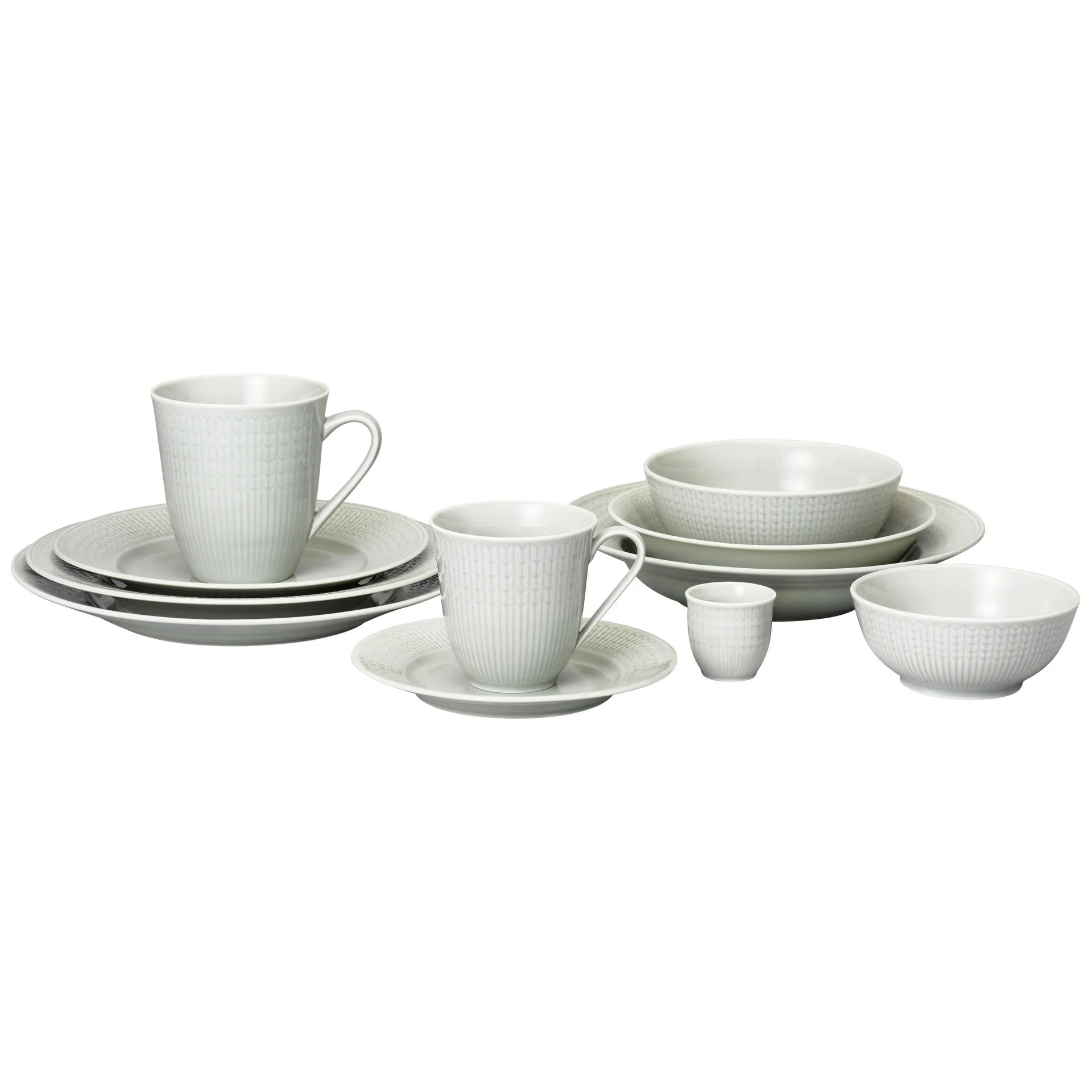 Swedish Grace mug large 6-pack Mist (grey),  Rörstrand