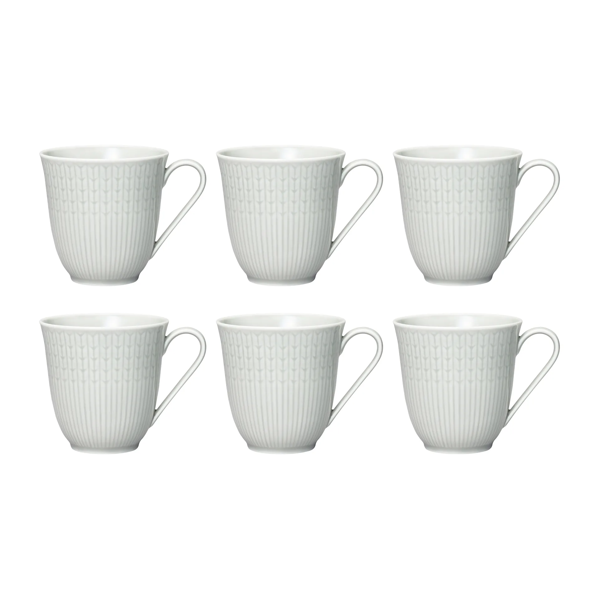 Swedish Grace mug small 6-pack Mist (grey),  Rörstrand