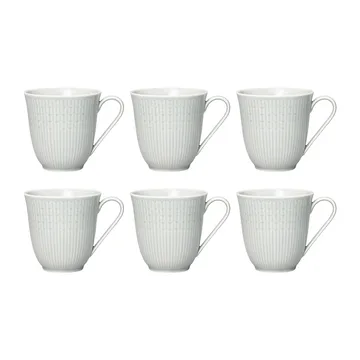 Swedish Grace mug small 6-pack Mist (grey) - Rörstrand