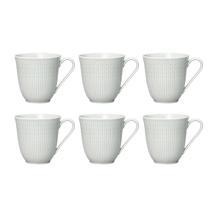 Swedish Grace mug small 6-pack Mist (grey) - Rörstrand
