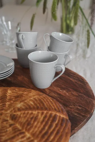 Swedish Grace mug small 6-pack Mist (grey) - Rörstrand