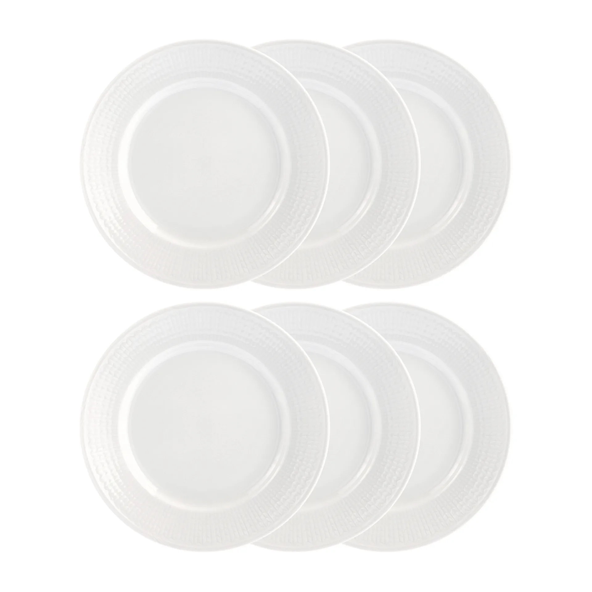 Swedish Grace plate 21 cm, 6-pack snow (white),  Rörstrand