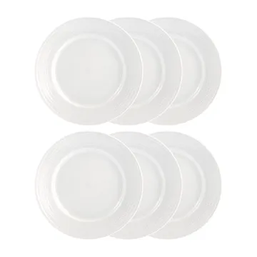 Swedish Grace plate 21 cm, 6-pack snow (white) - Rörstrand