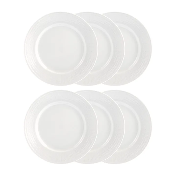 Swedish Grace plate 21 cm, 6-pack snow (white) - Rörstrand