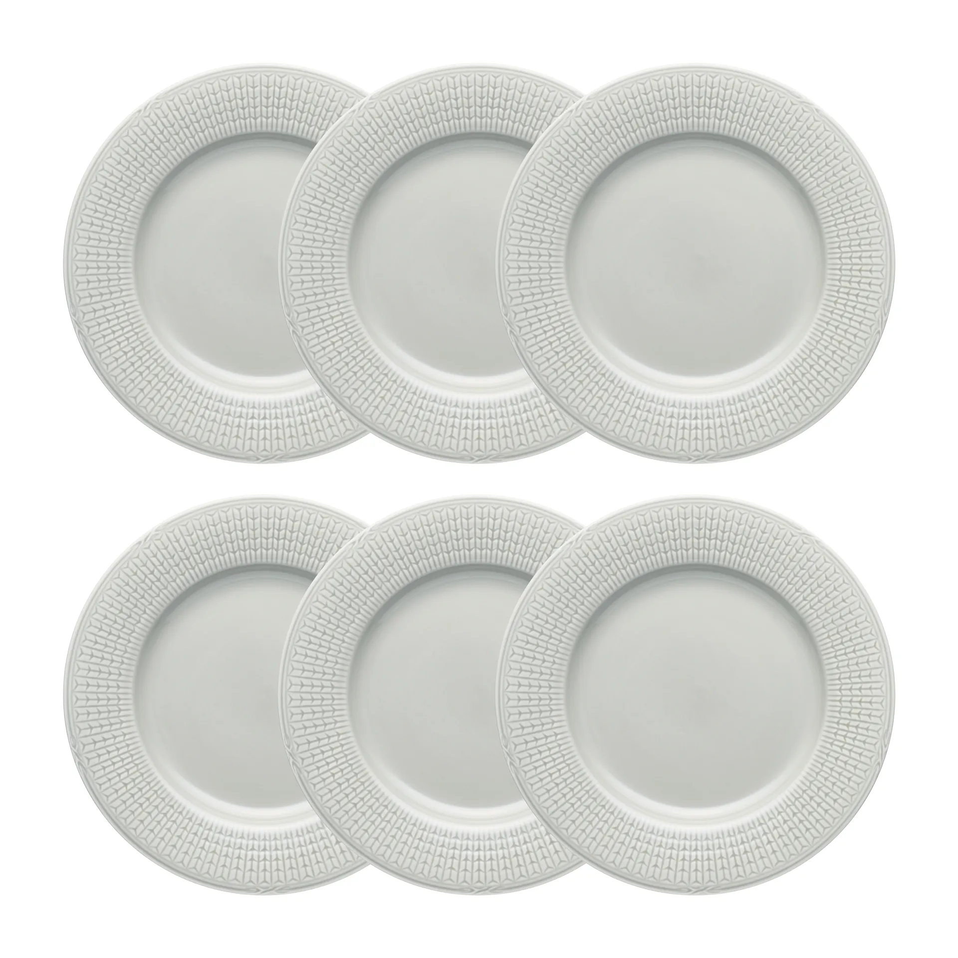 Swedish Grace plate Ø24 cm 6-pack Mist (grey),  Rörstrand