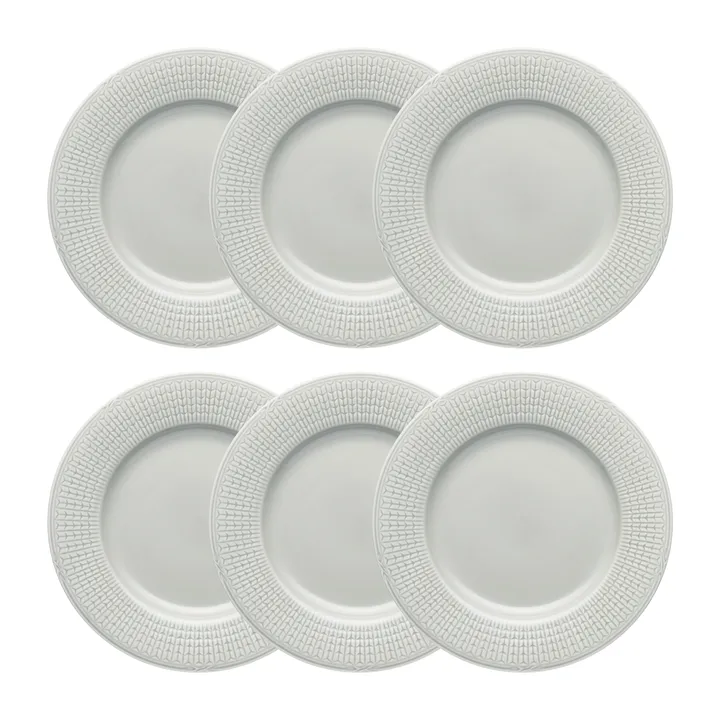 Swedish Grace plate Ø24 cm 6-pack Mist (grey) - Rörstrand