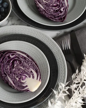 Swedish Grace plate Ø24 cm 6-pack Mist (grey) - Rörstrand