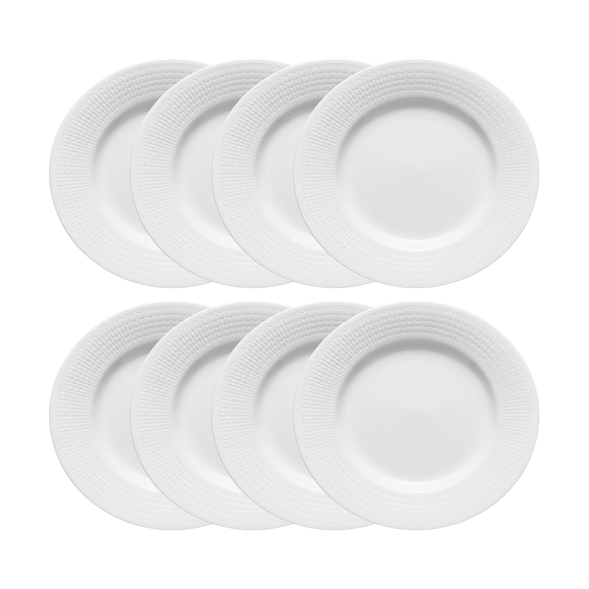 Swedish Grace plate Ø24 cm 8-pack - Snow (white),  Rörstrand