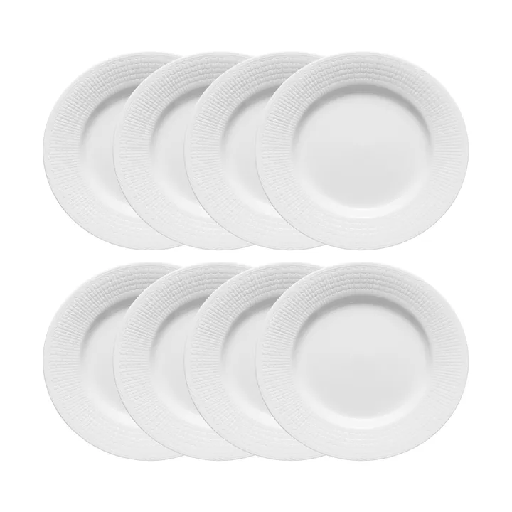 Swedish Grace plate Ø24 cm 8-pack - Snow (white) - Rörstrand