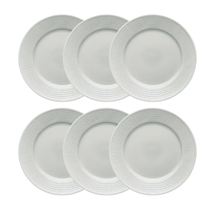 Swedish Grace plate Ø 27 cm 6-pack Mist (grey) - Rörstrand