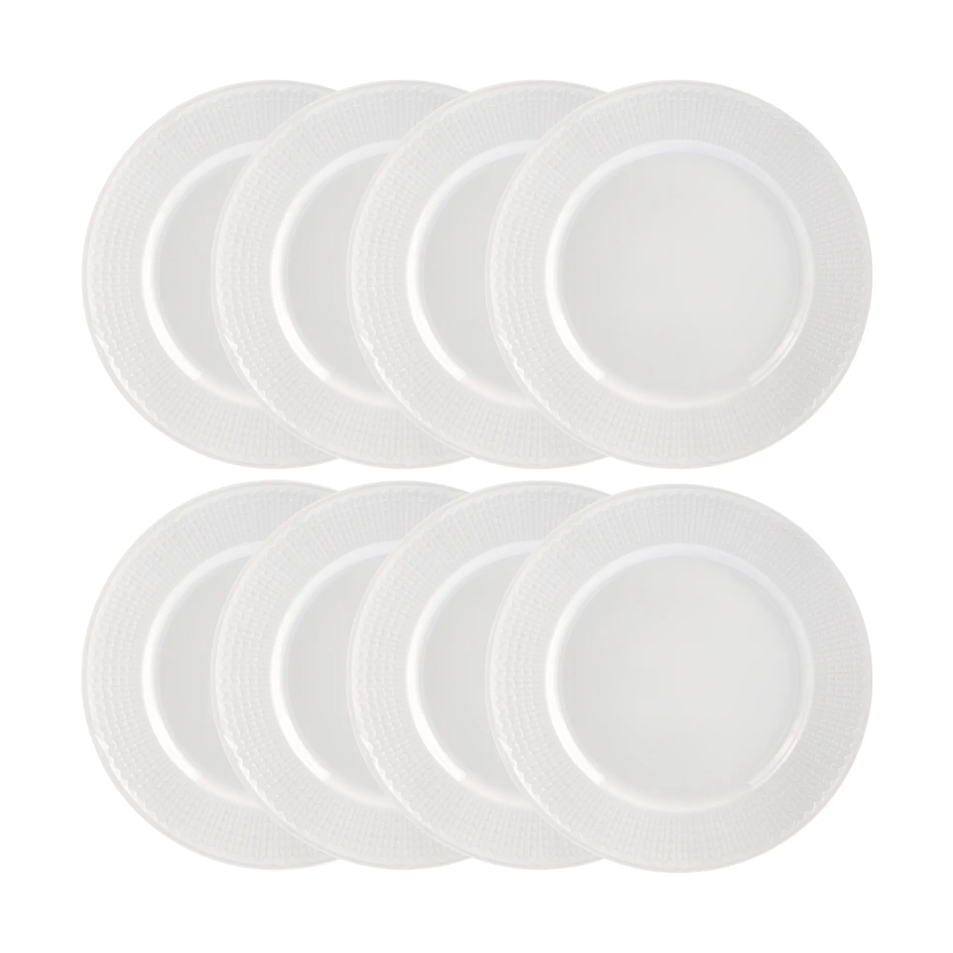 Swedish Grace plate Ø27 cm 8-pack - Snow (white),  Rörstrand