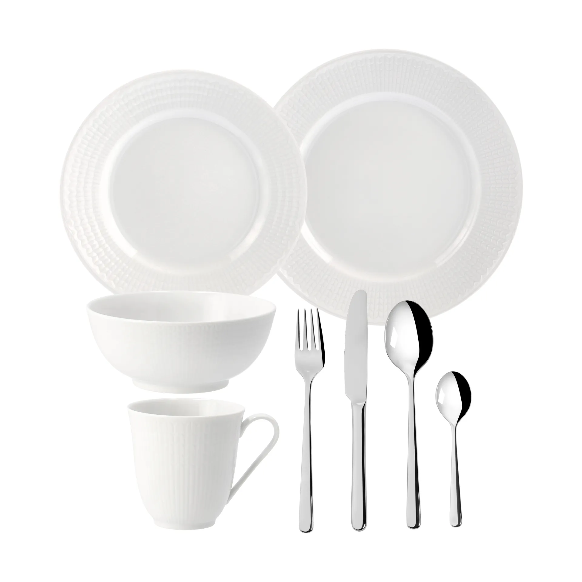 Swedish Grace & Polar starter set - Snow (white),  Rörstrand