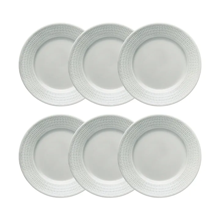 Swedish Grace side plate 6-pack Mist (grey) - Rörstrand
