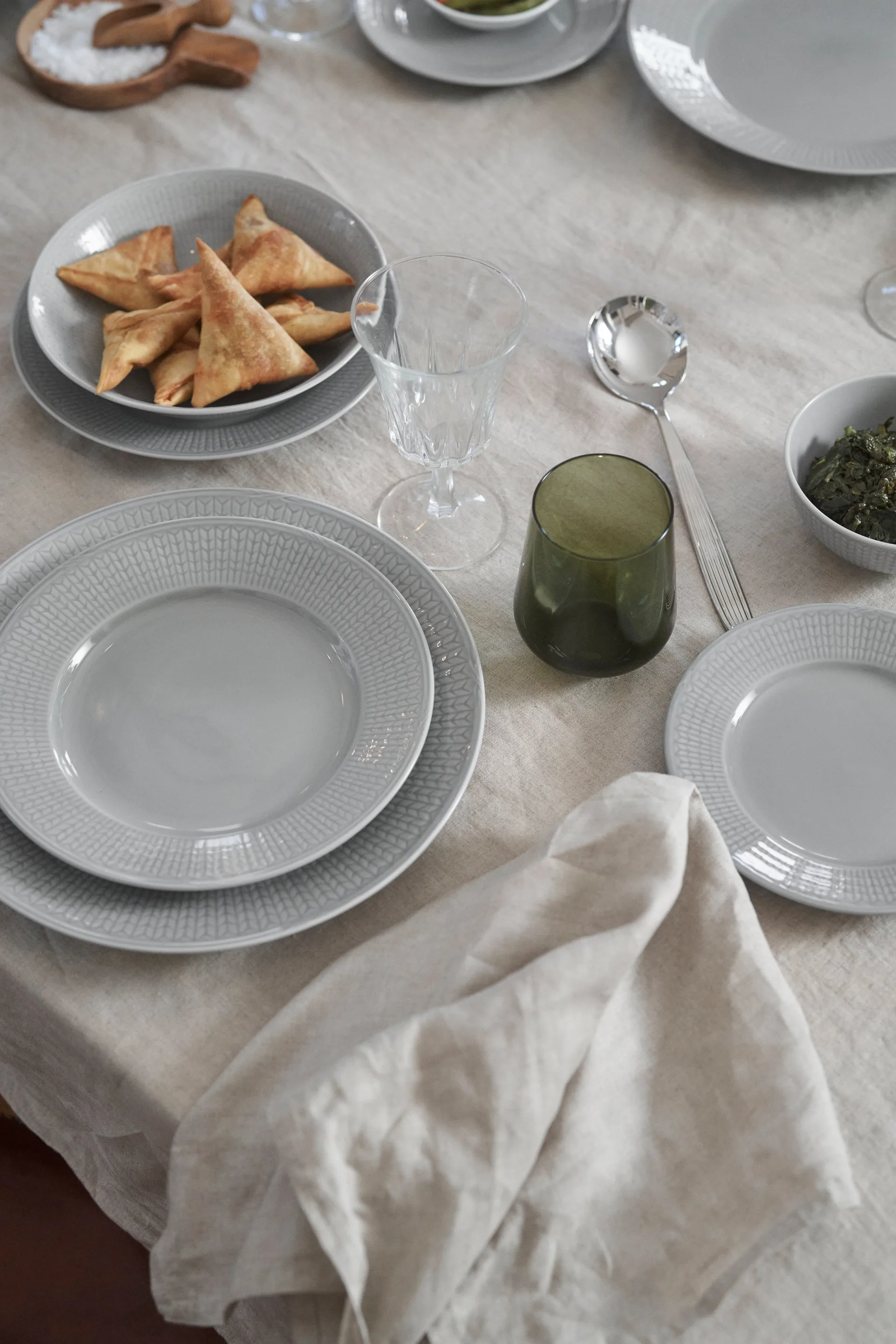 Swedish Grace side plate 6-pack Mist (grey),  Rörstrand