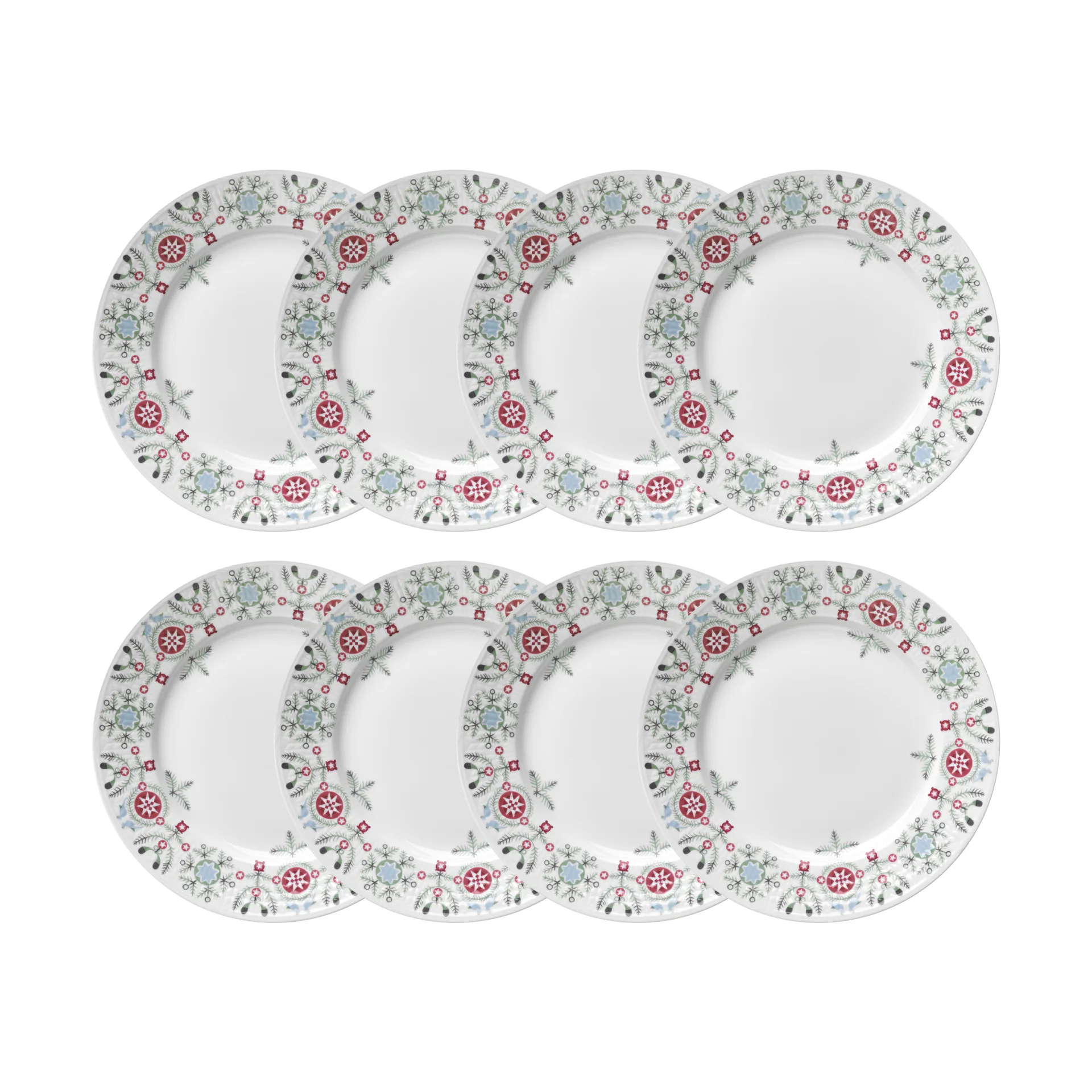 Swedish Grace Winter plate Ø21 cm 8-pack - White,  Rörstrand