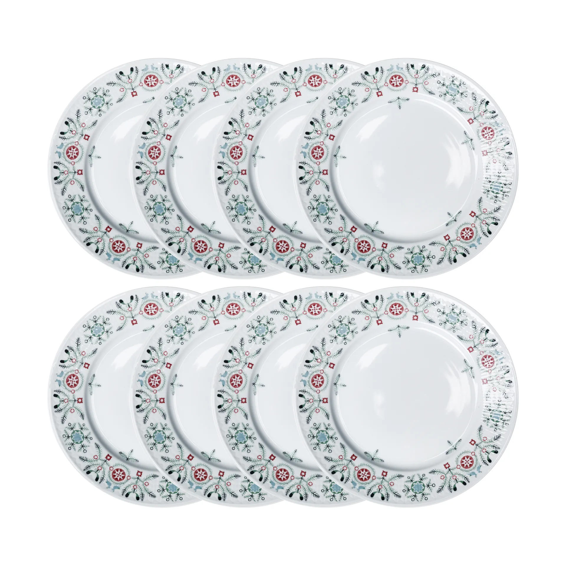 Swedish Grace Winter plate Ø27 cm 8-pack - White,  Rörstrand