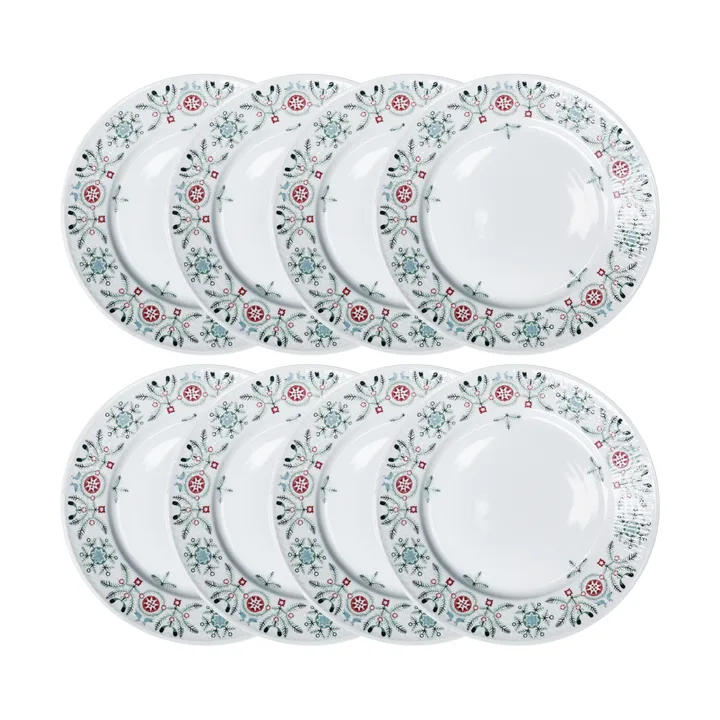 Swedish Grace Winter plate Ø27 cm 8-pack - White - Rörstrand