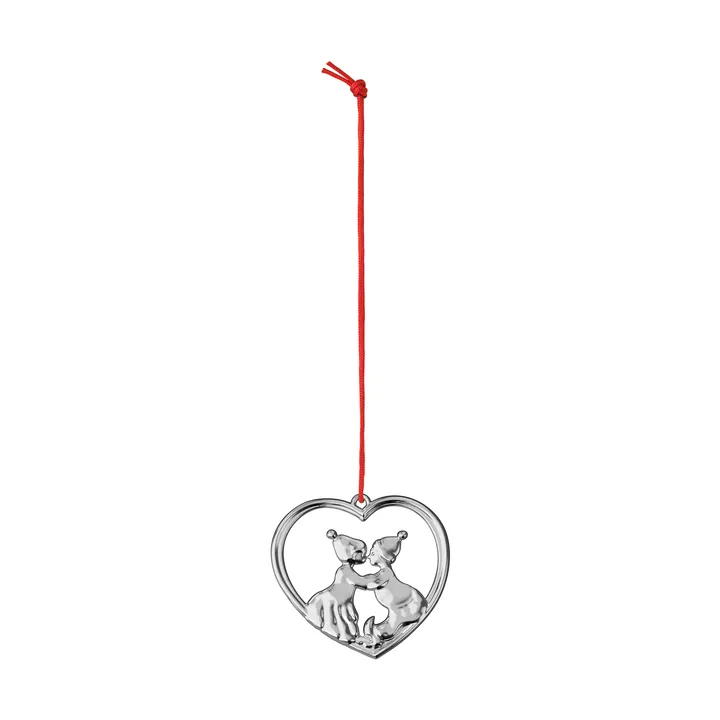 Karen Blixen kissing gnomes 6.5 cm - Silver-plated - Rosendahl