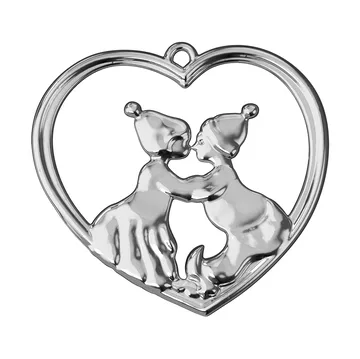 Karen Blixen kissing gnomes 6.5 cm - Silver-plated - Rosendahl