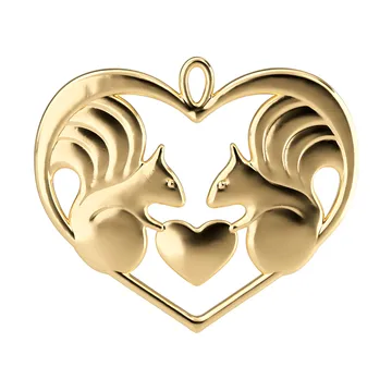 Karen Blixen nuts about you hanging decoration - Gilded, 6 cm - Rosendahl