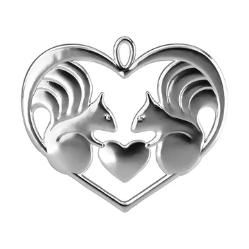 Karen Blixen nuts about you hanging decoration - Silver-plated, 6 cm - Rosendahl
