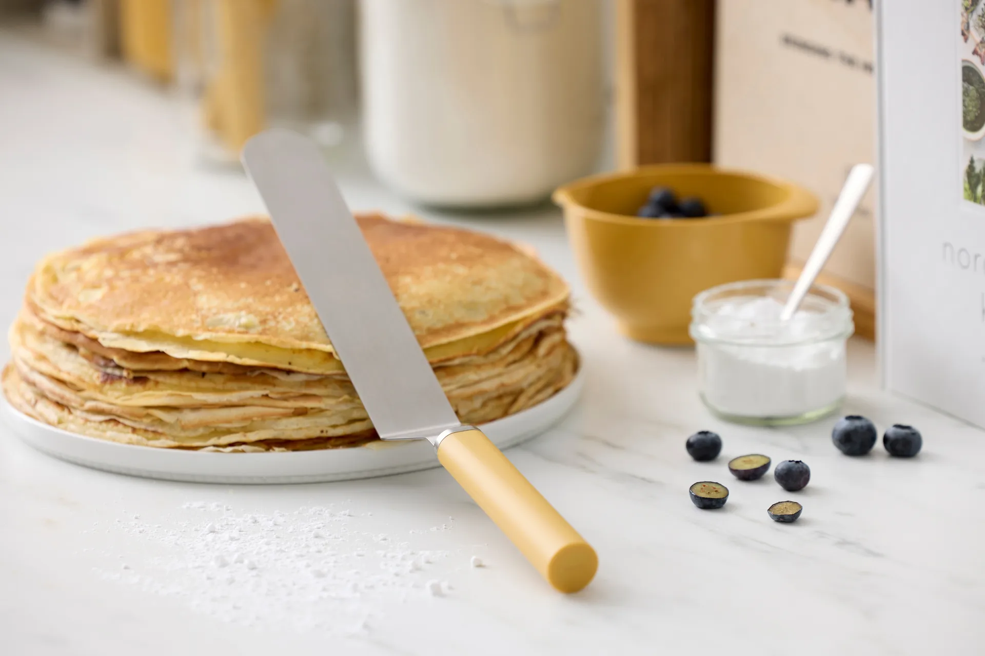 Emma palette knife narrow steel 33 cm, Curry Rosti